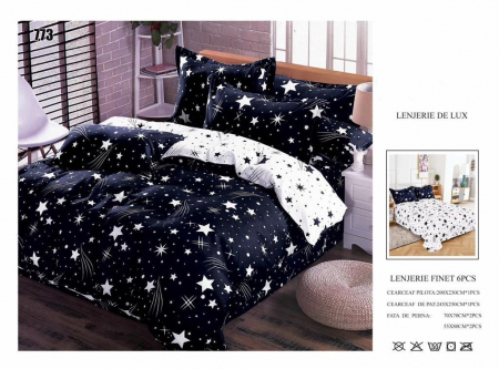 Cearceaf normal - Lenjerii De Pat Din Finet 6 Piese - Stars