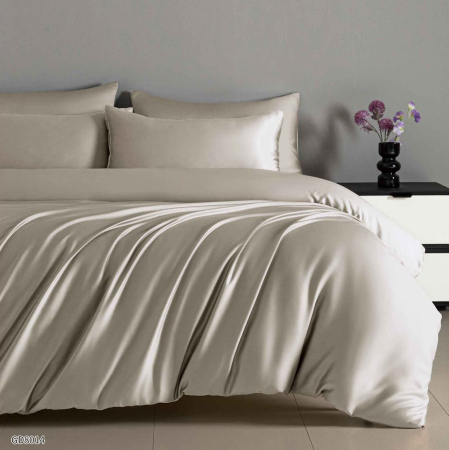 Lenjerii Satin Premium - Lenjerii De Pat Din Satin Premium Cu Elastic - Grej
