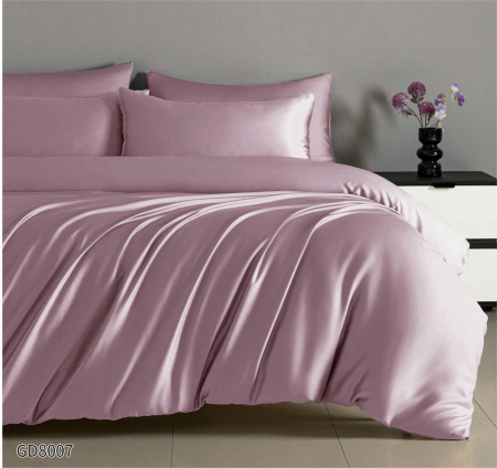 LENJERII DE PAT - Lenjerii De Pat Din Satin Premium Cu Elastic - Lila