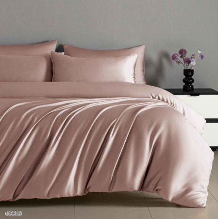 Lenjerii Satin Premium - Lenjerii De Pat Din Satin Premium Cu Elastic - Bej