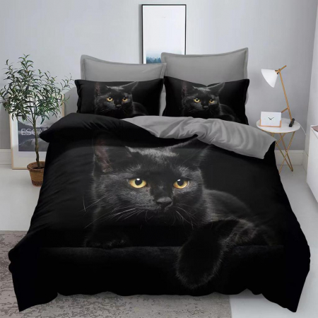 Cearceaf normal - Lenjerii Din Finet Premium - Pisica Neagra