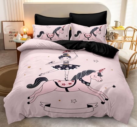 Cearceaf normal - Lenjerii Din Finet Premium - Printesa Si Unicornul