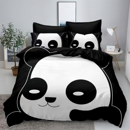 Cearceaf normal - Lenjerii Din Finet Premium - Ursuletul Panda Vesel