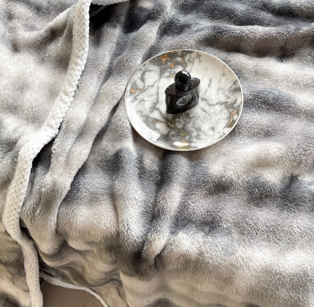 Patura Cocolino Cu Bordura Alba - Gri Abstract [4]