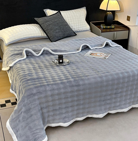 Patura Cocolino Cu Bordura Alba - Gri Albastrui [4]