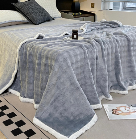 Patura Cocolino Cu Bordura Alba - Gri Albastrui [1]