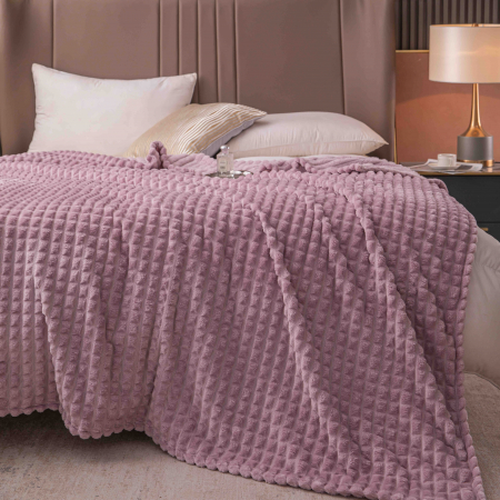 Paturi Cocolino Grosime Medie - Patura Cocolino Cu Patratele Grosime Medie - Lila