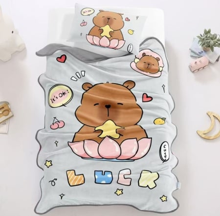 Paturi Cocolino Pentru Copii - Patura Cocolino 1 Persoana 100x140cm Pentru Copii - Ursuletul Norocos