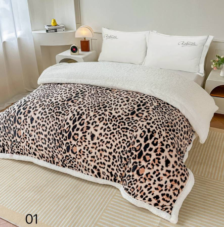 Patura Cocolino Cu Blanita Alba 200x230cm - Animal Print [1]