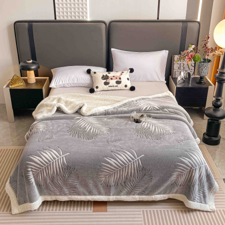 PĂTURI - Patura Cocolino Cu Blanita Alba 200x230cm -  Padure