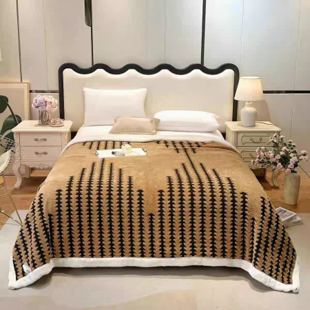 PĂTURI - Patura Cocolino Cu Blanita - Bej Cacao Cu Lapte