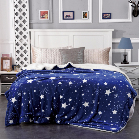 PĂTURI - Patura Cocolino Cu Blanita - Bleumarin