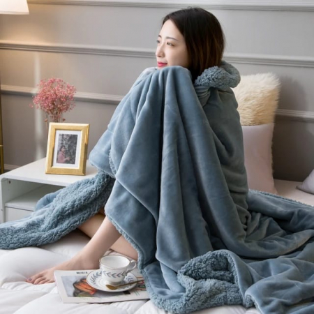 Patura Cocolino Cu Blanita Colorata - Gri Petrol [0]