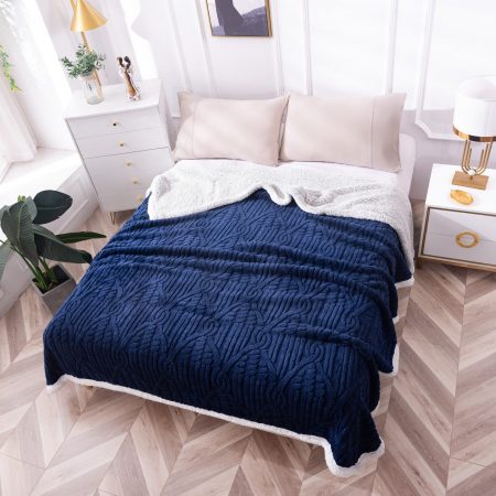 PĂTURI - Patura Cocolino Cu Blanita - Bleumarin