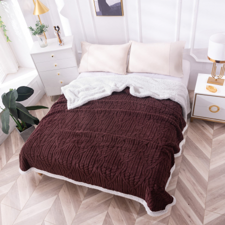 Paturi Cocolino Cu Blanita - Patura Cocolino Cu Blanita - Maro