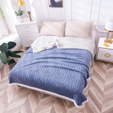 Paturi Cocolino Cu Blanita - Patura Cocolino Cu Blanita - Bleu