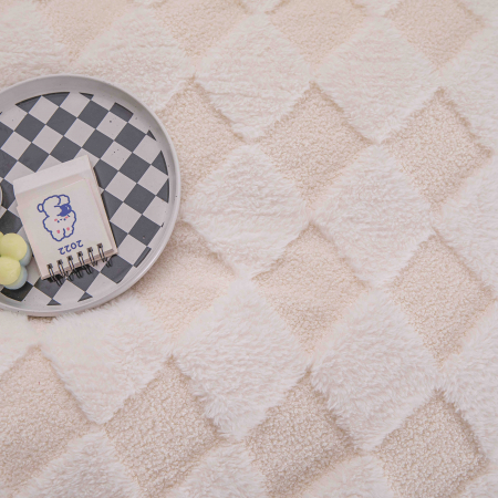 Patura Cocolino Cu Blanita Rabbit Carouri - Alb [1]