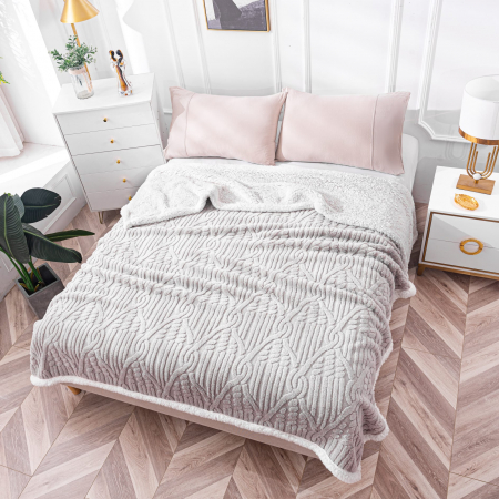 PĂTURI - Patura Cocolino Cu Blanita - Gri Deschis