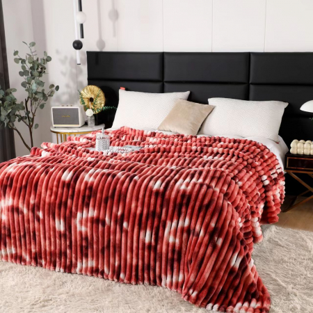 Patura Cocolino Cu Dungi Grosime Medie - Rosu/Alb [3]