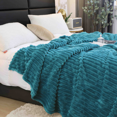 Patura Cocolino Cu Dungi Grosime Medie - Turquoise [3]