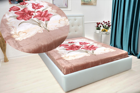 Paturi Cocolino Premium - Patura Cocolino Dubla - Bej Floral