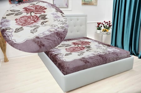 Paturi Cocolino Premium - Patura Cocolino Dubla - Mov Floral