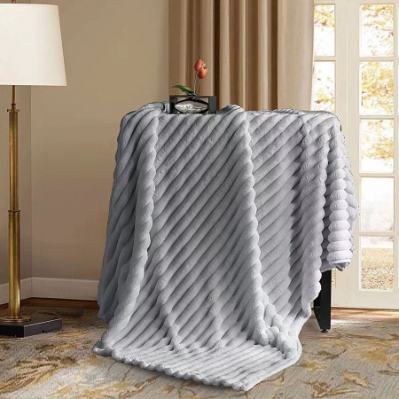 Patura Cocolino Dungi Grosime Medie - Gri PĂTURI - Patura Cocolino Dungi Grosime Medie - Gri