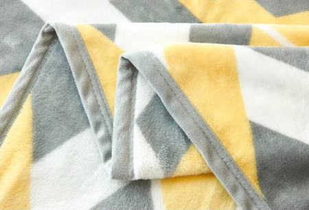 Patura Cocolino Grosime Medie 200x230cm - Abstract Cu Gri, Mustar Si Alb [4]