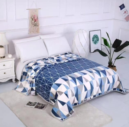 PĂTURI - Patura Cocolino Grosime Medie 200x230cm - Albastru Abstract