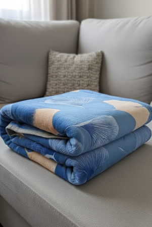 Patura Cocolino Grosime Medie 200x230cm - Albastru Intens Si Corai [4]