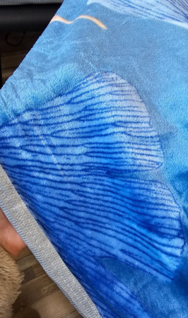 Patura Cocolino Grosime Medie 200x230cm - Albastru Intens Si Corai [2]