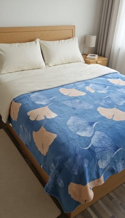 Paturi Cocolino Grosime Medie - Patura Cocolino Grosime Medie 200x230cm - Albastru Intens Si Corai