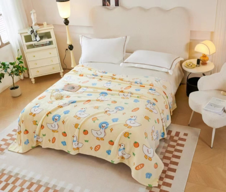 Paturi Cocolino Grosime Medie - Patura Cocolino Grosime Medie 200x230cm - Galben Pal Cu Ratuste