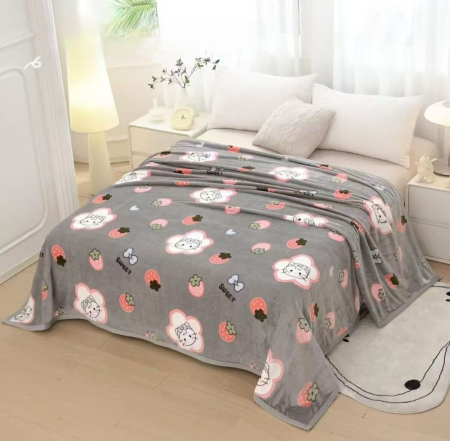 Paturi Cocolino Grosime Medie - Patura Cocolino Grosime Medie 200x230cm - Gri Cu Hello Kitty