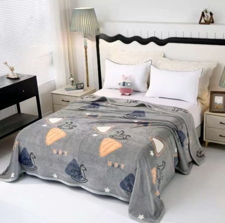 Paturi Cocolino Grosime Medie - Patura Cocolino Grosime Medie 200x230cm - Gri Cu Jucarii