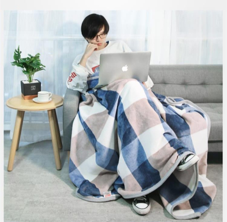 Patura Cocolino Grosime Medie 200x230cm - Patrate Bleumarin [4]