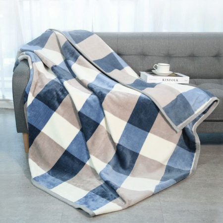 Paturi Cocolino Grosime Medie - Patura Cocolino Grosime Medie 200x230cm - Patrate Bleumarin