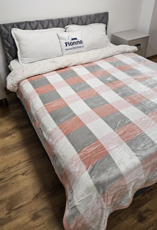 Paturi Cocolino Grosime Medie - Patura Cocolino Grosime Medie 200x230cm - Patrate Roz