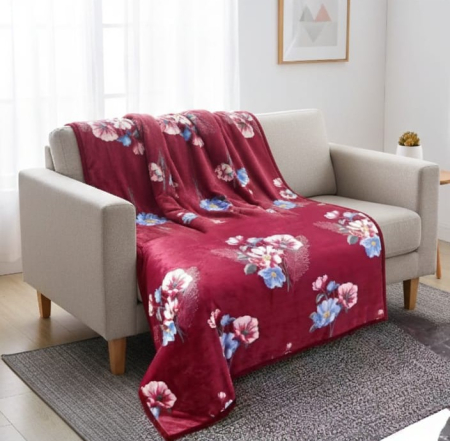 Patura Cocolino Grosime Medie 200x230cm - Visiniu Cu Flori [1]