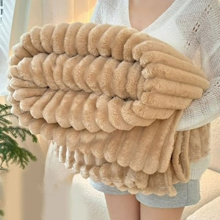 Patura Cocolino Grosime Medie Dungi 230x240cm - Bej Mustar [1]