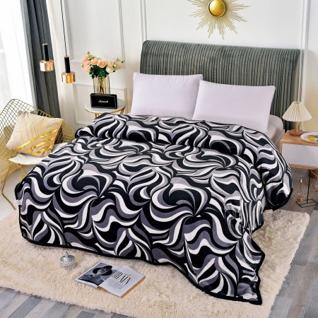 PĂTURI - Patura Cocolino Grosime Medie - Gri Abstract