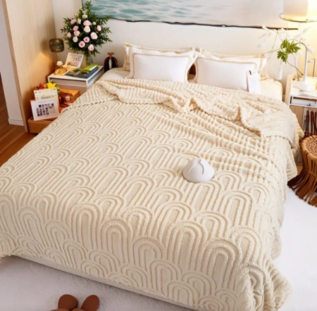 Paturi Cocolino Grosime Medie - Patura Cocolino Grosime Medie Nordic Zen 200x230cm - Crem