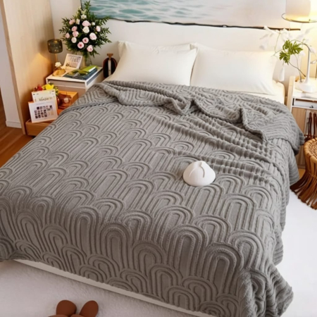 Paturi Cocolino Grosime Medie - Patura Cocolino Grosime Medie Nordic Zen 200x230cm - Gri