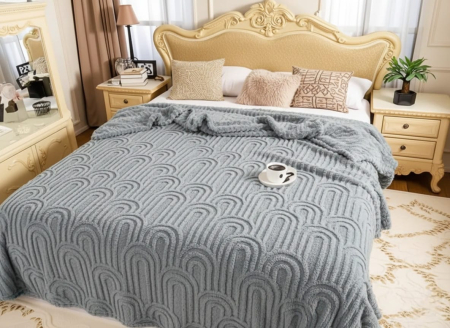 Paturi Cocolino Grosime Medie - Patura Cocolino Grosime Medie Nordic Zen 200x230cm - Gri Deschis