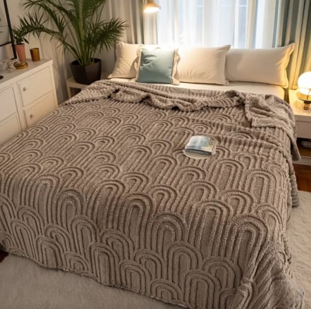 Paturi Cocolino Grosime Medie - Patura Cocolino Grosime Medie Nordic Zen 200x230cm - Maro