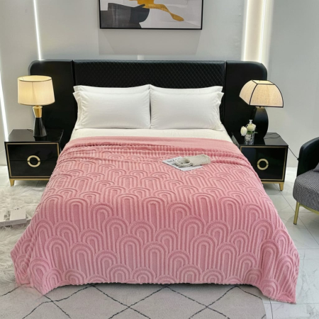 Paturi Cocolino Grosime Medie - Patura Cocolino Grosime Medie Nordic Zen 200x230cm - Roz Pudrat