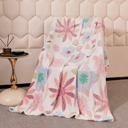 Patura Cocolino Pufoasa 200x230cm - Floricele Colorate [1]