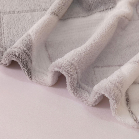 Patura Cocolino Pufoasa 200x230cm - Gri Zig Zag [3]