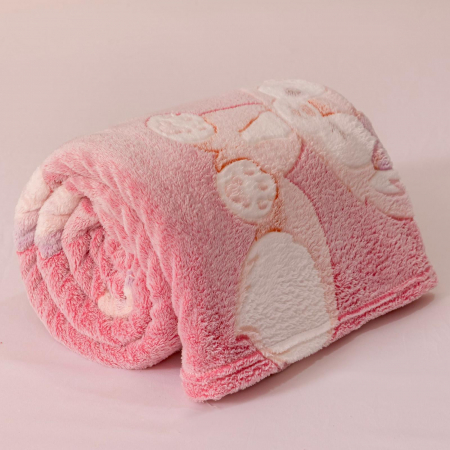 Patura Cocolino Pufoasa 200x230cm - Vulpita Roz [2]