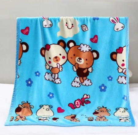 Paturi Cocolino Subtiri - Patura Cocolino Subtire 200x230cm - Ursuleti Pe Cer Albastru